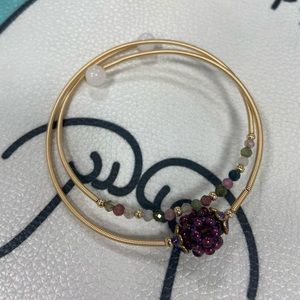 Bracelet Garnet Bracelet Women's Bag Purple Tooth Black Double Ring Bracelet